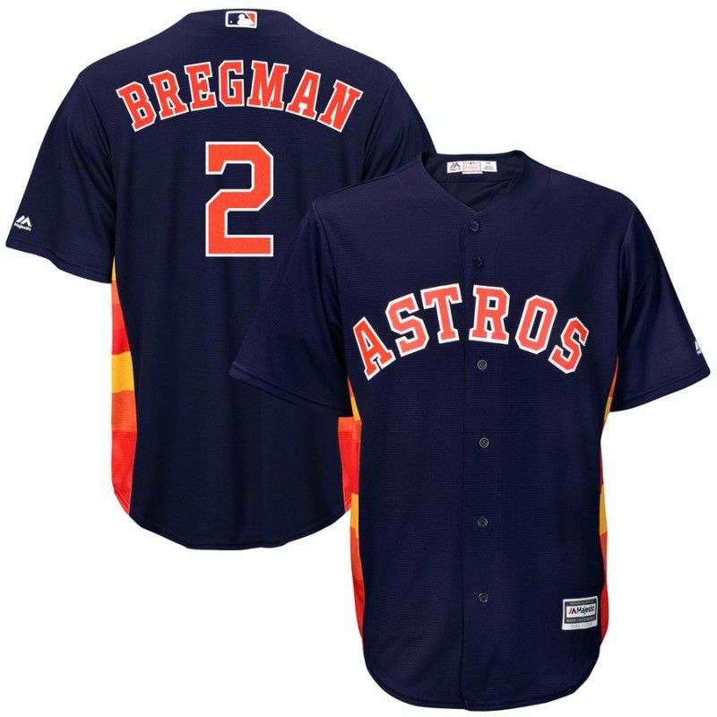 Men Houston Astros #2 Bregman Blue Game MLB Jersey->houston astros->MLB Jersey